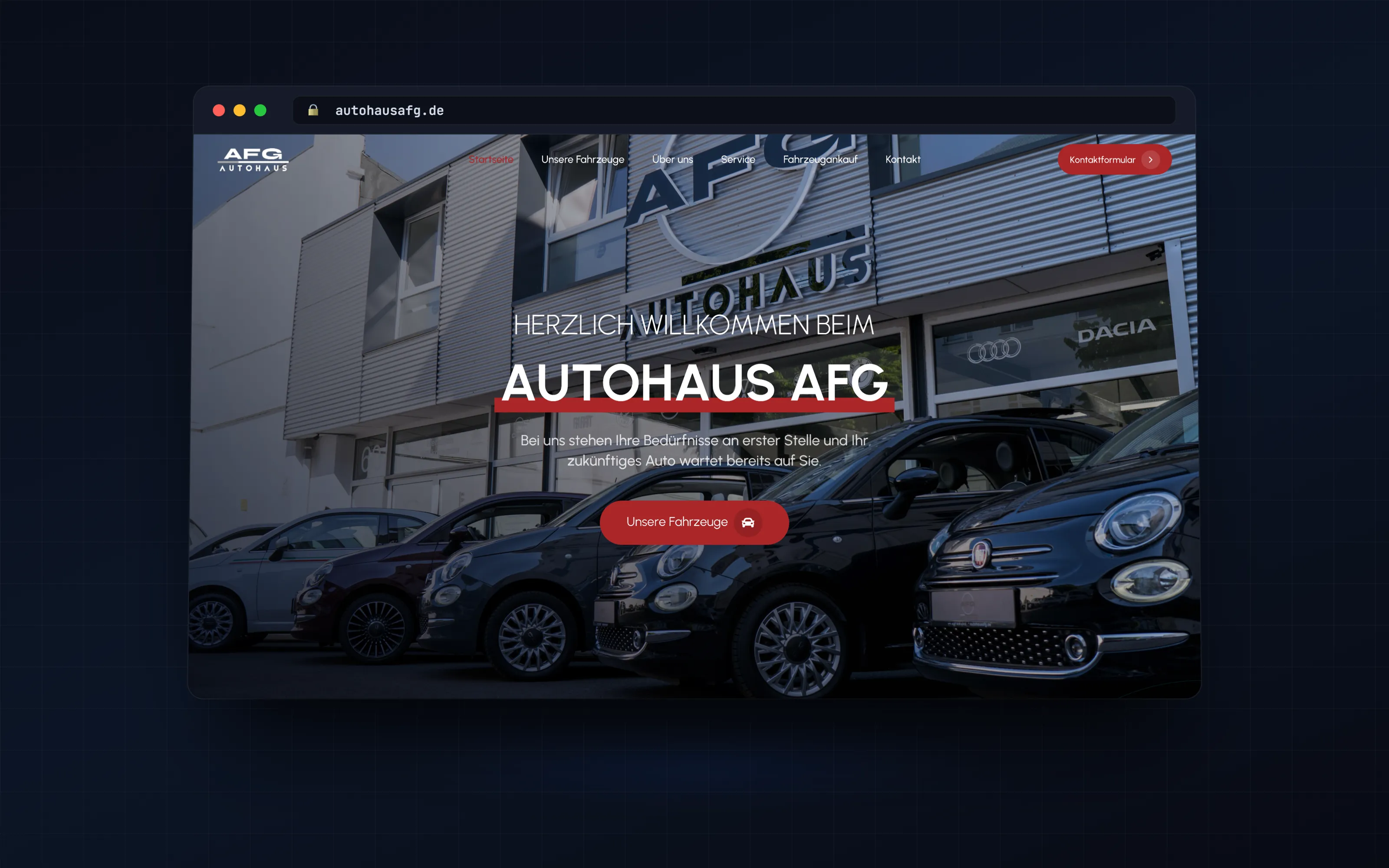 Autohaus AFG — Mobile.de-Live-Sync für Autohaus-Website