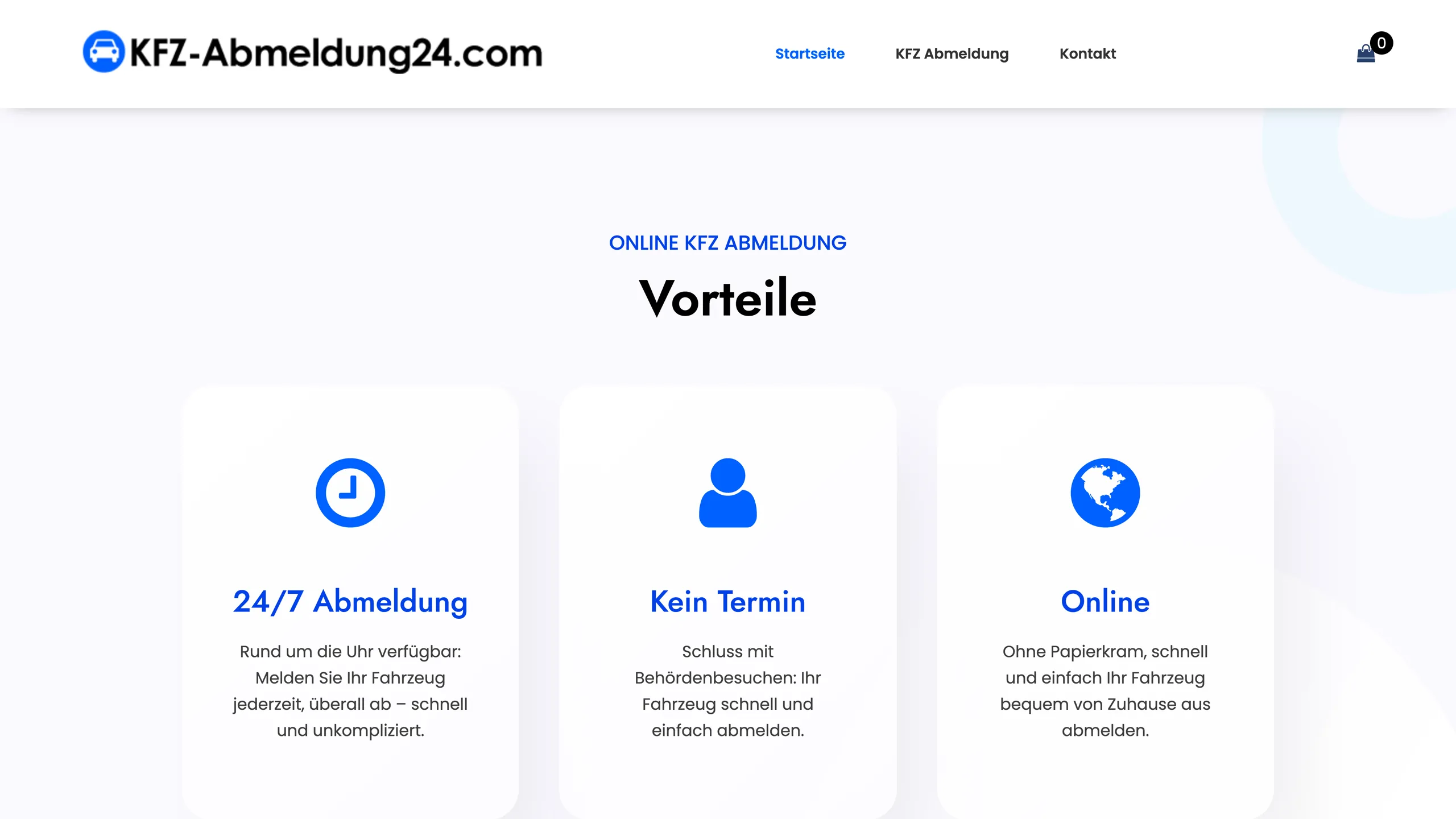 KFZ Abmeldung 24 — WooCommerce-Shop für bundesweiten Kfz-Abmeldeservice