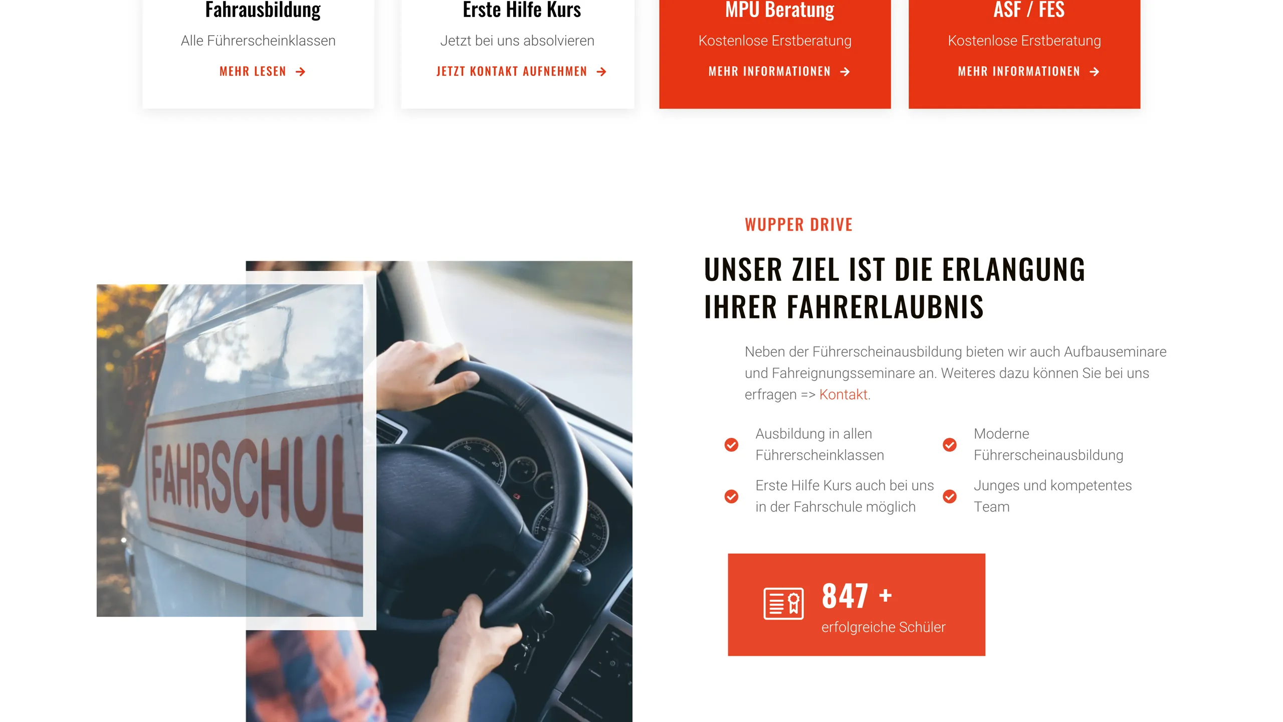 Ausbildungs-Überblick — Führerscheinklassen, Ablauf und direkter Kontakt.