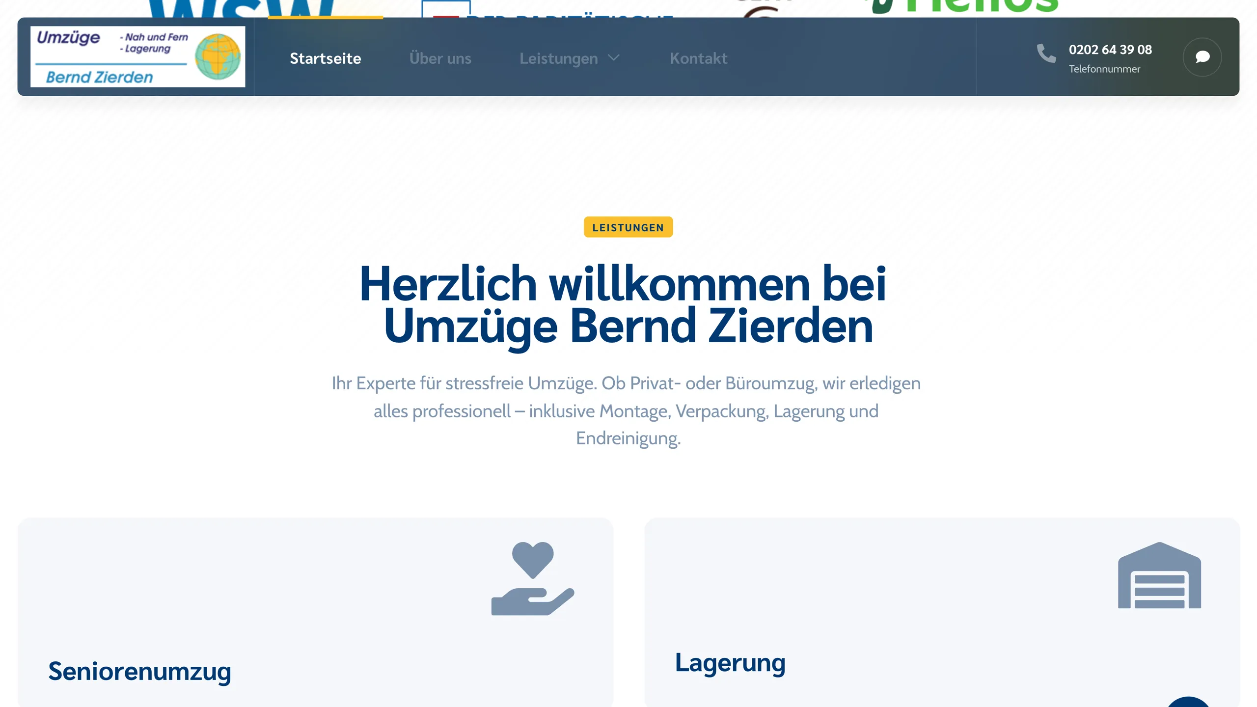 Serviceübersicht — von Privat- und Firmenumzügen bis Lagerung und Entrümpelung.