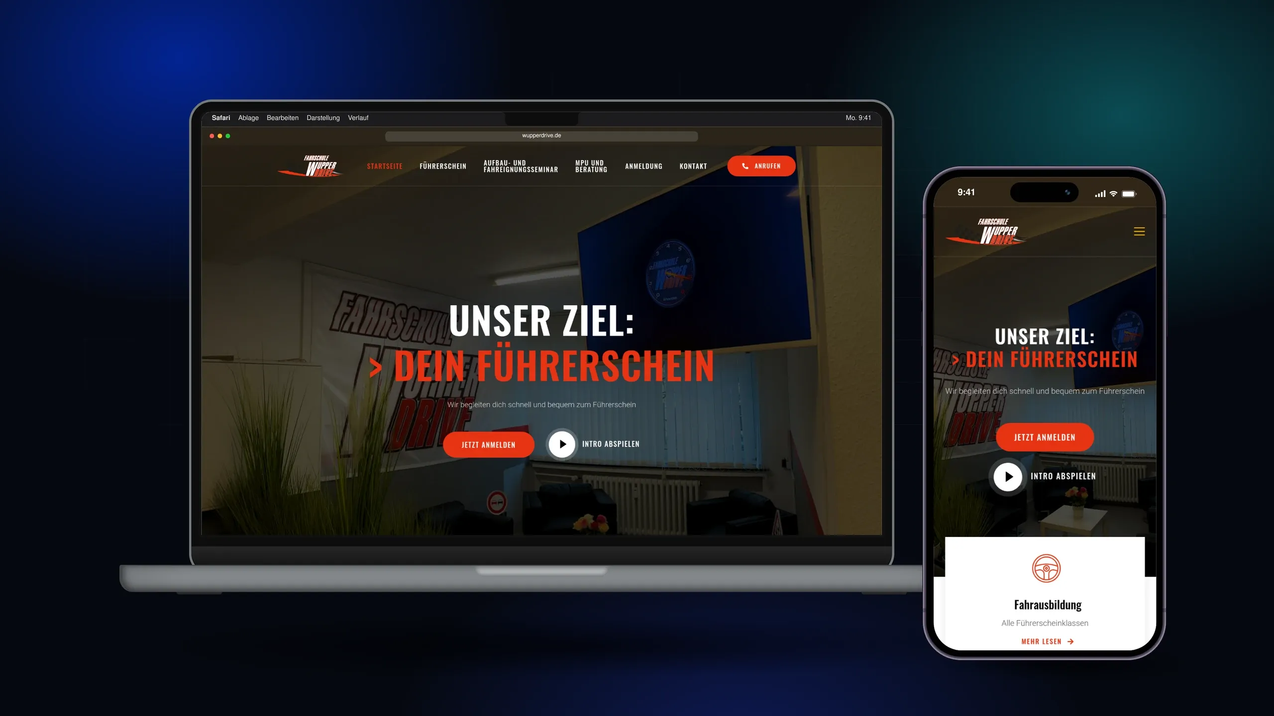 Fahrschule WupperDrive — Online-Anmeldung für eine moderne Fahrschule