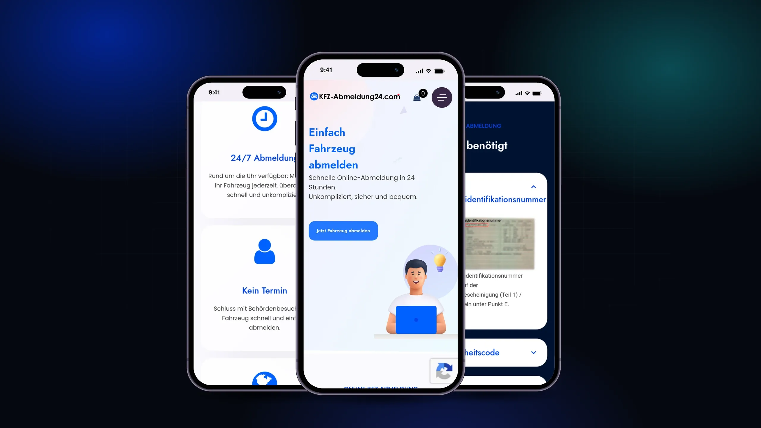 Der Abmelde-Flow funktioniert auf dem Smartphone genauso wie am Rechner — ohne Termin, ohne Umweg.