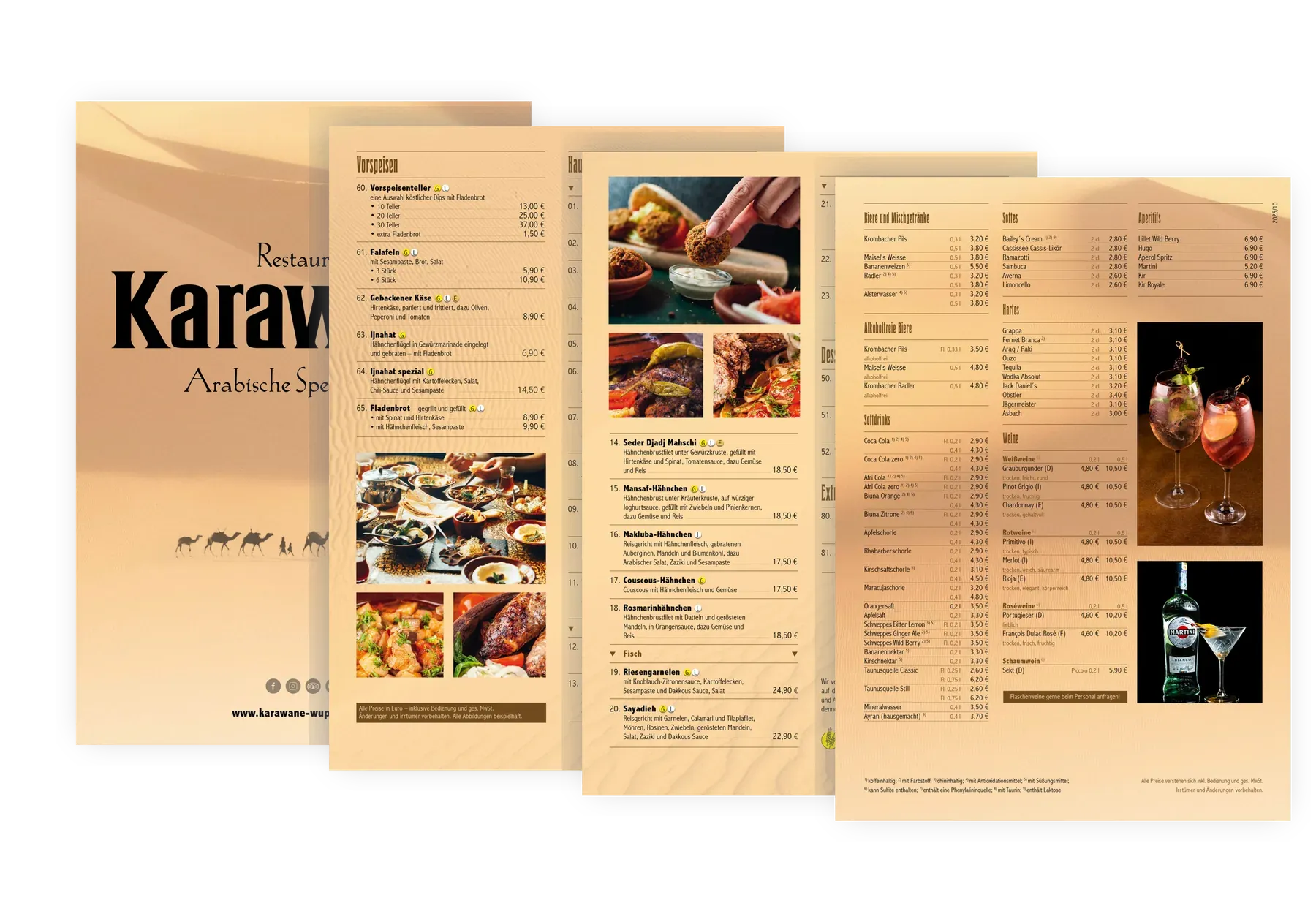 Restaurant Karawane — Print-Auftritt & TSE-Kassensystem für ein kulinarisches Restaurant