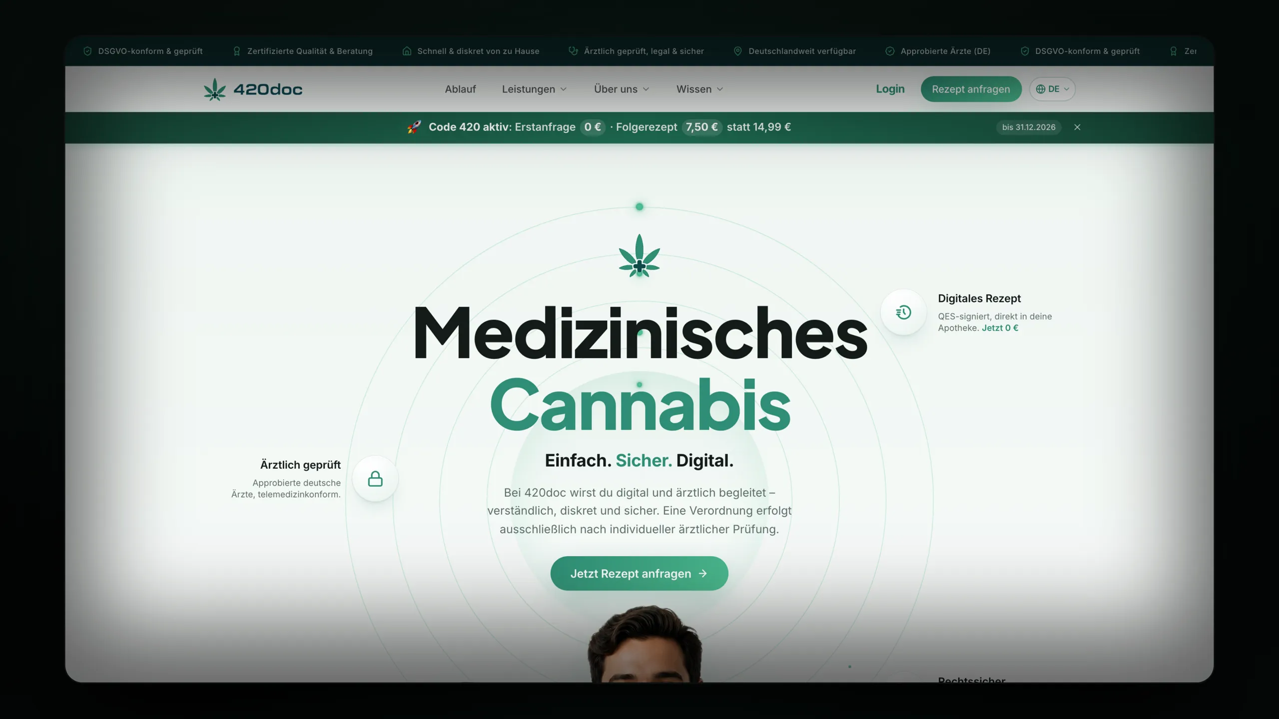 420doc — Digitale Telemedizin-Plattform für medizinisches Cannabis